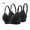 Black BK36, variant on YLOMAY Womens Bra Womens Underwear Gathered Bras 2pc Solid Color Comfy Stylish Brassiere Ladies Loose Casual Wear Black 36