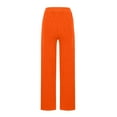 thumbnail image 7 of Sevevn Women Fashion Elastic Waist Solid Color Motion Fallow Full Length Pants Orange S Summer Clearance, 7 of 7