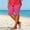 Hot Pink, variant on Women's Plus Size Solid Color Bermuda Shorts Stretchy Slim Fit Casual Knee Length Shorts for Sport Light Blue XL(XL)