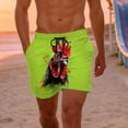 thumbnail image 6 of oelaio Men's Summer Beach Shorts Hawaiian Vacation Swim Trunks Novelty Graphic Print Bathing Suit Multicolor M, 6 of 8