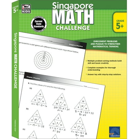 Thinking Kids Singapore Math Challenge Workbook Grade 5-8 (352 pages)