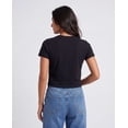 thumbnail image 4 of Real Essentials 3 Pack: Women's Cropped Cap Sleeve T Shirts Cotton Crew Neck Short Sleeve Tees Casual Going Out Summer Tops, 4 of 7