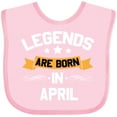 thumbnail image 3 of Inktastic legends are born in april Boys or Girls Baby Bib, 3 of 4