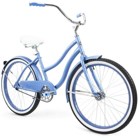 Huffy 24” Cranbrook Womens Comfort Cruiser Bike, Periwinkle (Best Bike For Pillion Comfort)