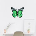 thumbnail image 2 of Escultura colgante de mariposa, arte decorativo, adorno vivo antioxidante, decoración de pared de metal para salón de hotel, jardín de bodas, interior Verde, 2 of 8