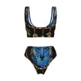 thumbnail image 2 of Honeii Wolf Head And Dreamcatcher Print Women’s Bikini Set,Two Piece Swimsuit Bathing Suits,Stylish High Elasticity Swimwear for Beach and Pool, 2 of 7