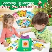 Talking Flash Card Learning Educational Toy, Talking Flash Cards with 224 Words 112 Double Sided Cards Preschool Sensory Toys, Dinosaur Montessori Toys