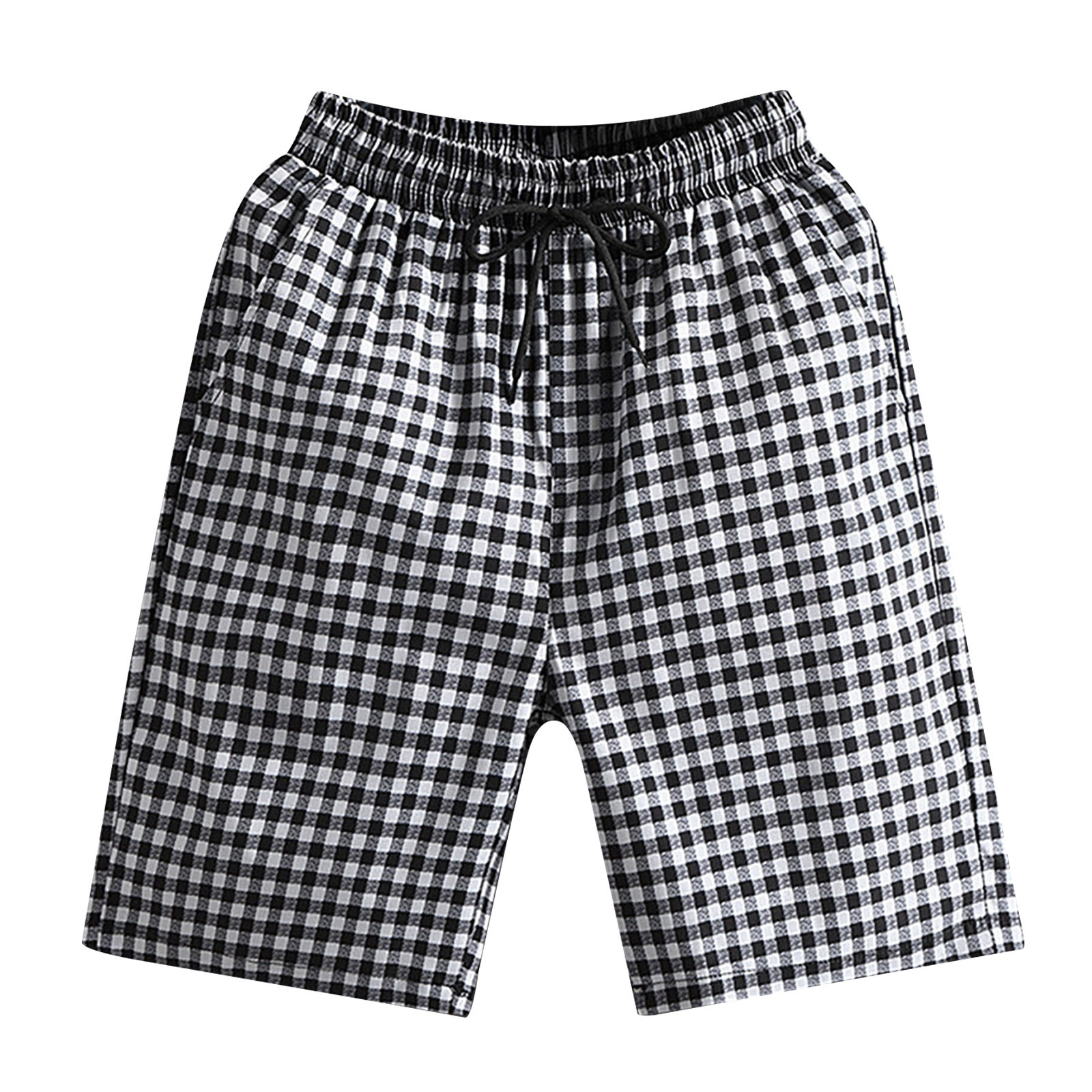 ZIZOCWA Basketball Shorts Men Mens 34 Shorts Japanese Plaid Shorts Men