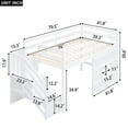 thumbnail image 5 of Twin Size Loft Bed with Storage Staircase and Window, White, 5 of 13