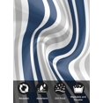 thumbnail image 7 of Navy Blue Grey Stripe Cloth Napkins Set of 6 Reusable Dinner Napkins, Farmhouse Minimalist Striped Cocktail Napkin Washable Table Napkins for Wedding/Holiday Party/Baby Shower 20"x20", 7 of 7