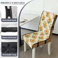 thumbnail image 6 of TSOVTHRID Lily Floral Print Quilted Dining Chair Seat Covers Stretchable Soft Chair Cushion Cover Removable Universal Fit Seat Slipcovers with Elastic Band, Set of 4, 6 of 7