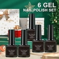 thumbnail image 2 of Kit de 6 esmaltes de uñas en gel para Navidad, gel de fototerapia de larga duración, pegamentos y aceites para uñas., 2 of 9