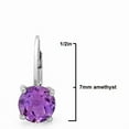 thumbnail image 2 of 2 1/2ct tw Amethyst Lever Back Earrings in Sterling Silver (7mm), 2 of 3