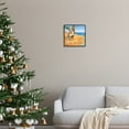 thumbnail image 2 of Santa Claus On Beach Surf Board Tropical Christmas Holiday Painting Framed Art Print Wall Art, 2 of 7