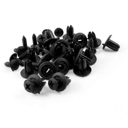 

Unique Bargains 20 Pcs Car Fender Push in Type Plastic Rivets Fastener Black 15 x 12 x 7mm