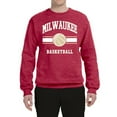 thumbnail image 2 of Wild Bobby City of Milwaukee Basketball Fantasy Fan Sports Unisex Crewneck Sweatshirt, Vintage Heather Red, Small, 2 of 5