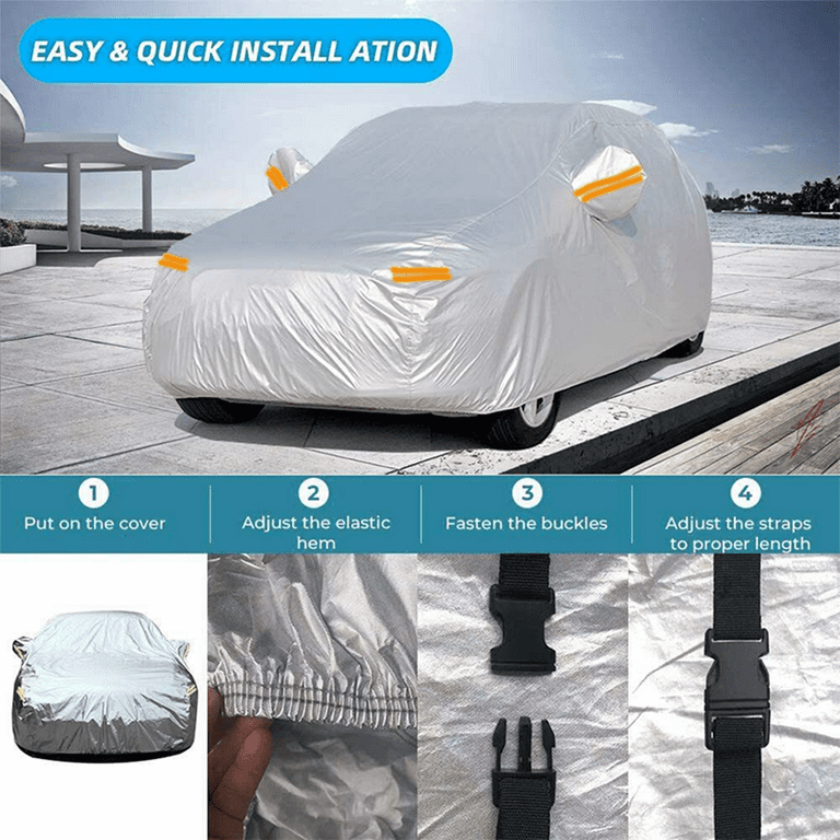 Car Cover Waterproof All Weather for Automobiles, 6