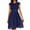Blue, variant on Glisme Womens Dress Short Sleeve Bridal Friend Dress For Wedding Lace Chiffon Mid Length Formal Evening Dress Blue For Women Bridesmaid Dresses