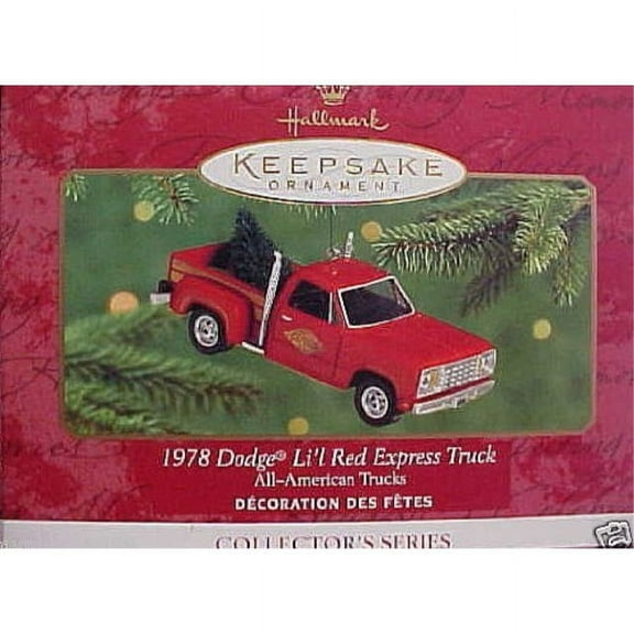 hallmark keepsake 1978 dodge li'l red express truck 2000 christmas ornament