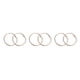 thumbnail image 4 of Pendientes de Aro Grande Qarigey de Oro Rosa para Mujer Círculo Liso, 4 of 6