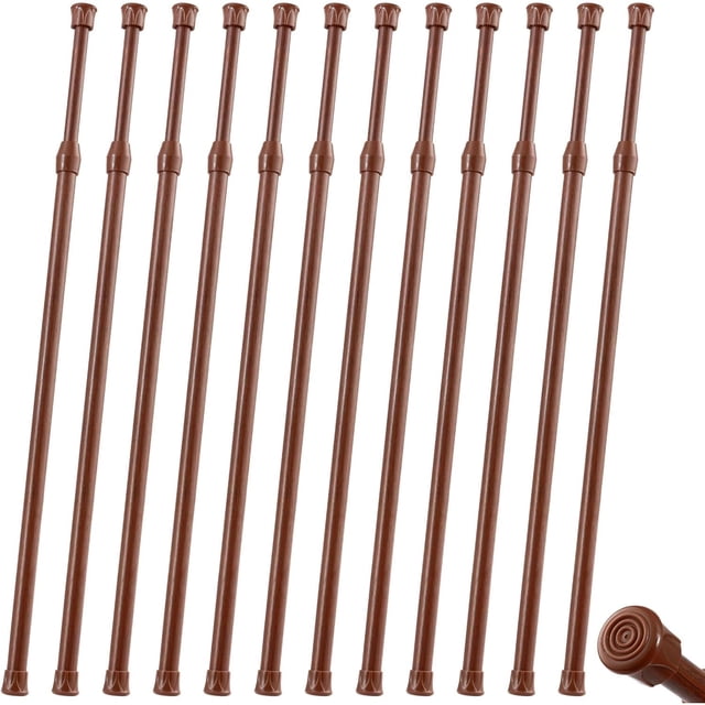 12 paquetes de varillas de tensión pequeñas de 16 a 28 pulgadas, varillas de cortina con resorte, varilla de tensión para refrigerador de RV, varilla de cortina para ventanas de autocaravana, cocina
