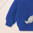 thumbnail image 6 of Ccpelsie Toddler Baby Boys Hooded Sweatshirt Fleece Pullover Long Sleeve Casual Hoodies Fall Winter Clothes for Kids(Blue,5-6 Years), 6 of 7