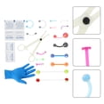 thumbnail image 2 of MasteelfCA 1 Set Acrylic Body Piercing Ring Eyebrow Tragus Body Piercing Navel Ring Barbell, 2 of 8