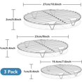 thumbnail image 2 of Herogo Round Baking Rack Set of 3, 10.6\u201d & 9\u201d & 7.6\u201d, Stainless Steel Cooling Cooking Racks, Grill Steamer for Oven Pot Air Fryer Canning, Rust Free, Dishwasher Safe, 2 of 7