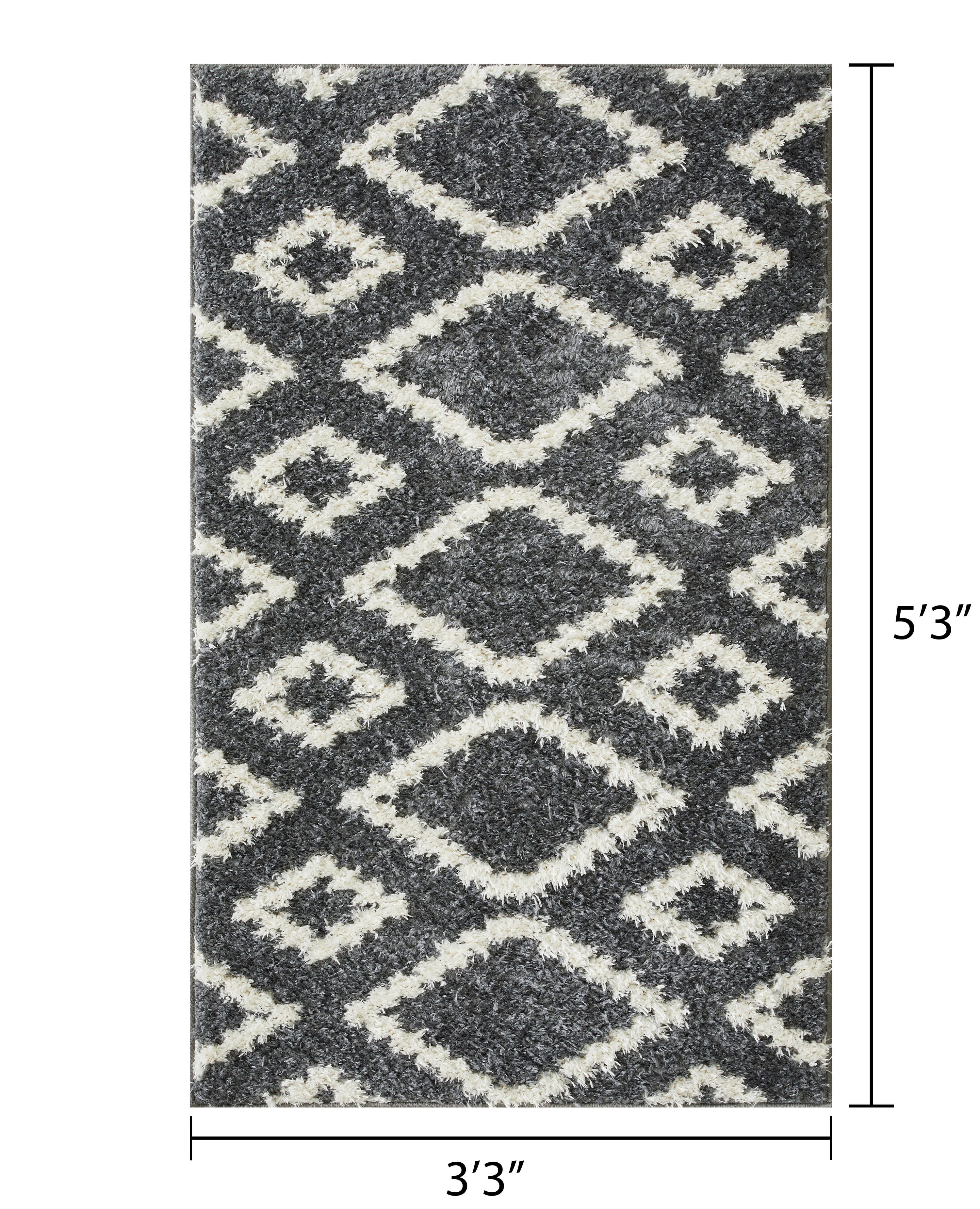 Loomaknoti Vemoa Aslayn 3' x 5' Blue Geometric Indoor Polypropylene Accent Rug