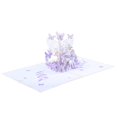 thumbnail image 2 of Bewildely Tarjeta de felicitación del día de San Valentín Flying Flower Basket Bendición Pop Up Card Escultura de papel 3D Regalo creativo Kits de decoración para fiestas Violeta Bewildely HA027145-02, 2 of 6