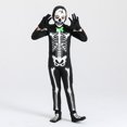 thumbnail image 4 of Popvcly Glow in The Dark Halloween Skeleton Costume for Kids Skelebones Toddler Costume Boys Scary Dress Up 5-15T, 4 of 9