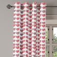 thumbnail image 3 of Ambesonne I Love You Grommet Curtain, Romance Relationship, 50" x 63", Charcoal Grey Coral, 3 of 6