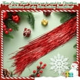 thumbnail image 4 of 3000 Strands Iridescent Tinsel Icicles for Christmas Tree, Xmas, Birthday Party Wedding Decorations (19.6" inch, Red), 4 of 7