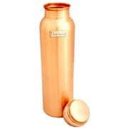 Prisha India Craft Pure Copper Bottle for Water Joint Less, 700 ML, 1 Piece