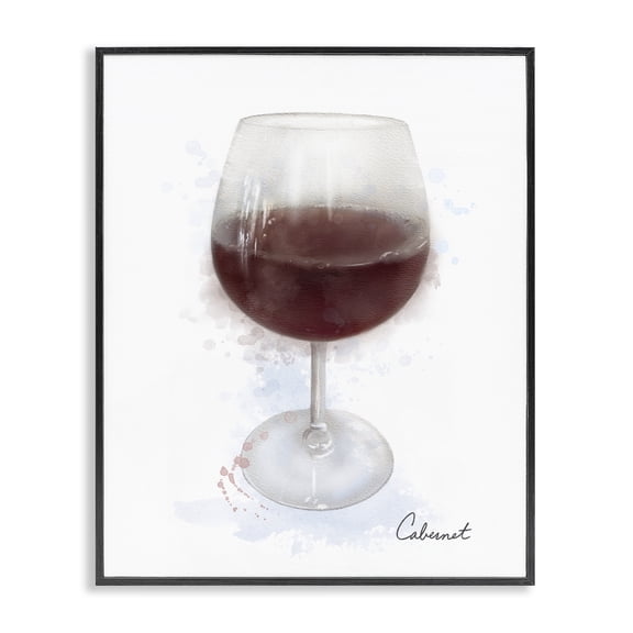 Stupell Industries Contemporary Modern Cabernet in Glass Black Framed Giclee Art, 11 x 14, by Matthew Piotrowicz