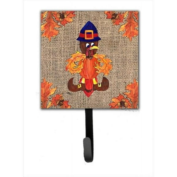 Thanksgiving Turkey Pilgrim Fleur de lis Leash Holder Or Key Hook