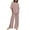 Pink, variant on LYXSSBYX 2 Piece Sets for Women Summer Women's Summer Suit Fashion Short Sleeve Solid Color Trousers Casual Two-Piece Suit