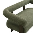 thumbnail image 4 of Knox Modern Boucle Upholstered Loveseat, Round Armchair with Solid Wood Base, Green, 4 of 9