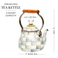 thumbnail image 4 of MacKenzie-Childs Sterling Check Enamel Tea Kettle, Decorative Tea Kettle, 2-Quart Capacity, 4 of 4