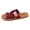 Wine, variant on Slides for Women Fashion Mesh Strap Open Toe Flat Sandals Lightweight Slip on Beach Casual Footwear Outdoor Slippers Red Size 9.5