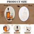 thumbnail image 3 of Cocktail Canvas Wall Art Vintage Bar Cart Retro Whisky Bar Art Alcohol Whiskey Bottle Glass Whiskey Ice Oval Framed Canvas Prints Vintage Wall Hanging Decor for Home Decorations 8.6"x11.4", 3 of 7