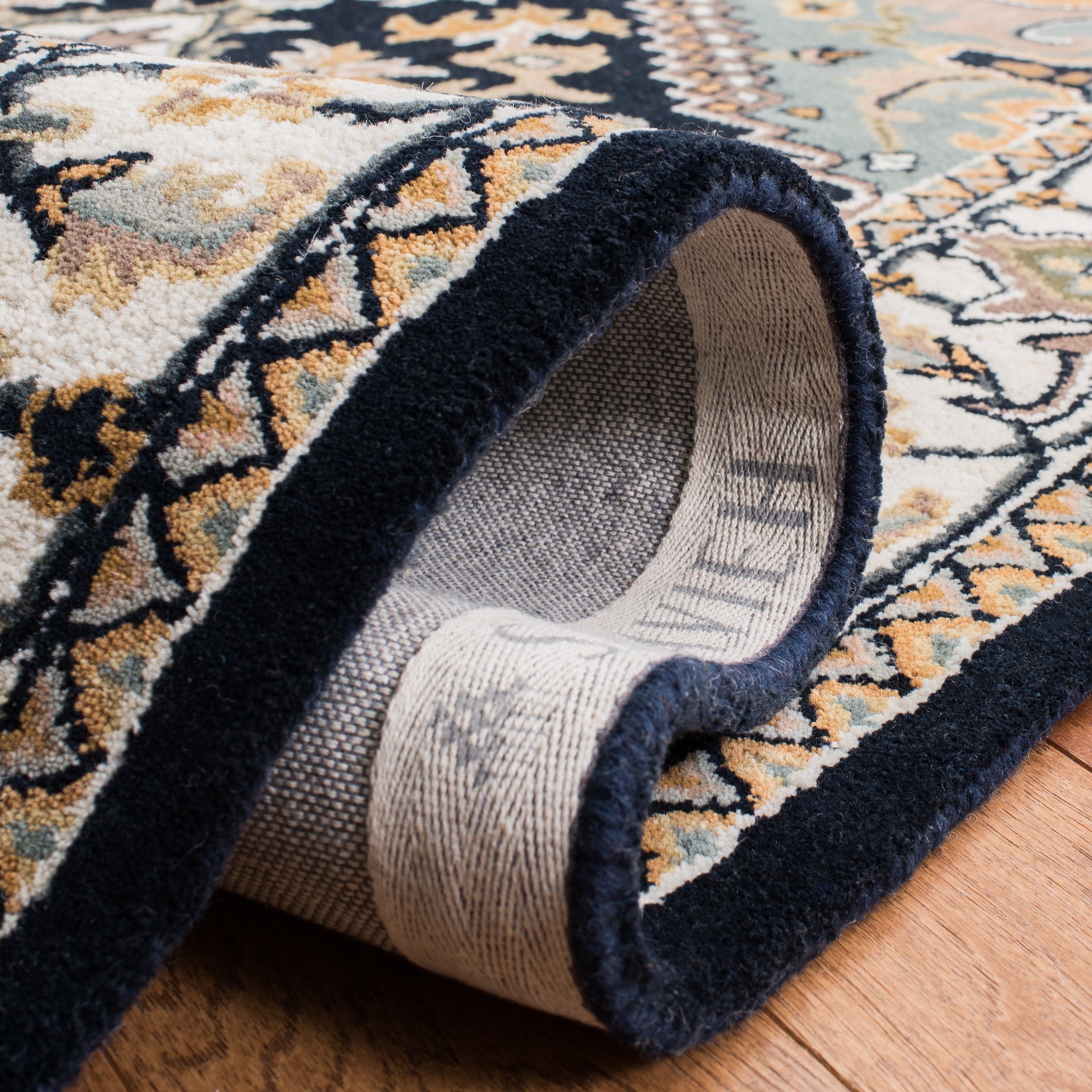 Safavieh Heritage York Oriental Wool Runner Rug, Navy/Ivory, 2'3" x 14'