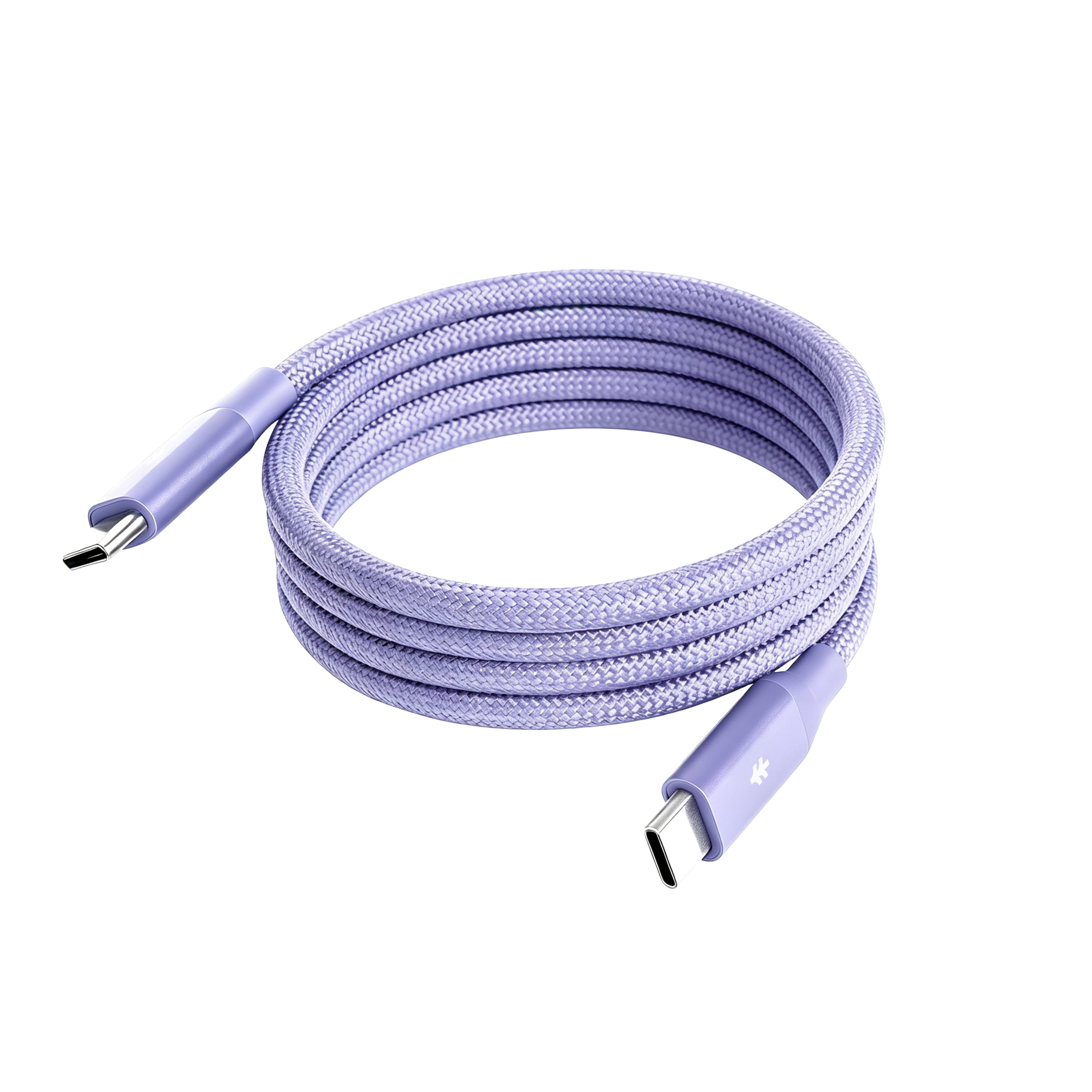 Swiss Tech Kabel M240 3 ft 240W Magnetic Self-Coiling USB-C Charging Cable, Myrtle Purple