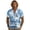 Blue Leaf, variant on Xixirimido Red Tie-dye Print Men's Relaxed Fit Linen Shirt, Cuban Collar Short Sleeve Breathable Casual Summer Vacation Shirt, Large