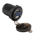thumbnail image 2 of 3.1A Dual USB Car Charger Power Charger with Voltmeter DC 12V (Blue), 2 of 5
