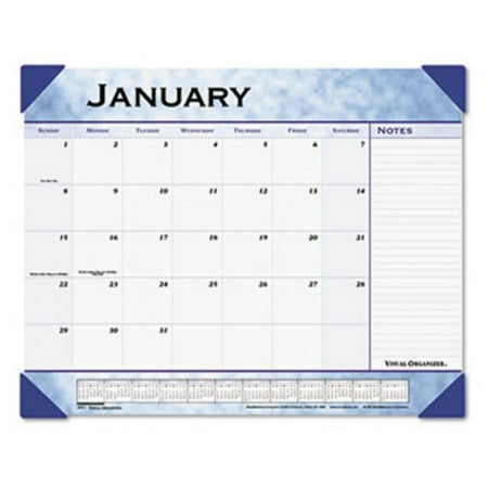 AT-A-GLANCE Slate Blue Desk Pad, 22 x 17, Slate Blue