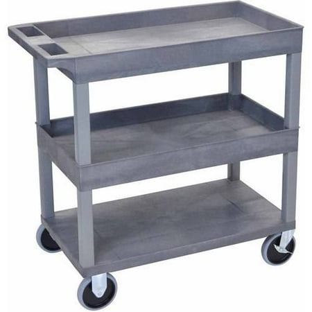 Luxor HD High Capacity Cart with 2 Tub and 1 Flat Shelf