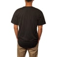 thumbnail image 3 of Lappel Men's Pinstripe Baseball Button Down Jersey College Sports Team Uniforms Size up to 3XL Short Sleeve Athletic Sports Tee Shirts Made in USA, 3 of 4