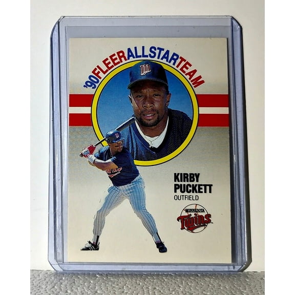 Kirby Puckett 1990 Fleer MLB #7 All-Star Team Baseball Card Minnesota Twins