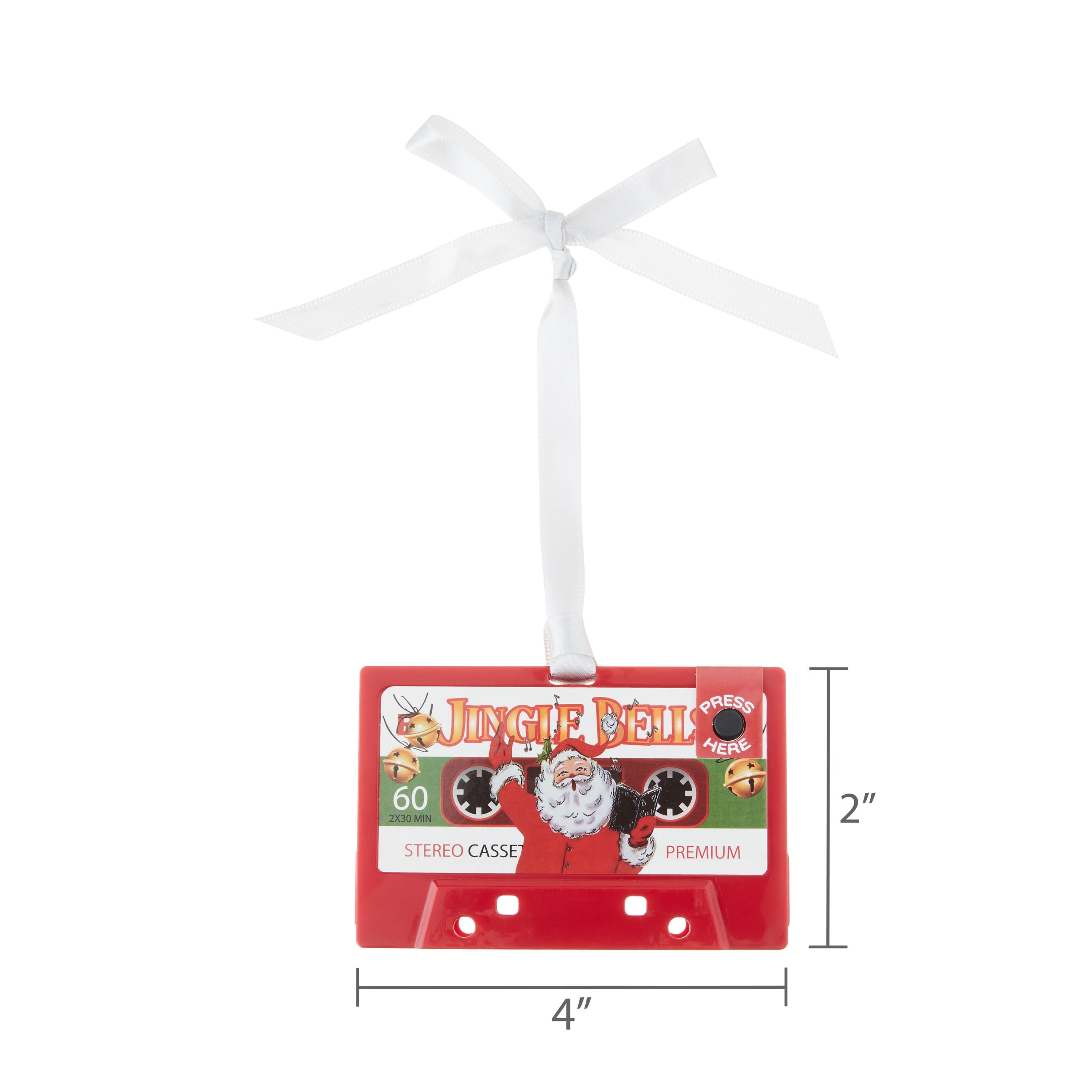 Mr. Christmas Retro Cassette Ornament, Red